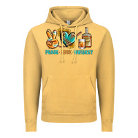 Vintage Mustard Peace Love Whiskey Vintage Hoodie - BundleAndBundleShop
