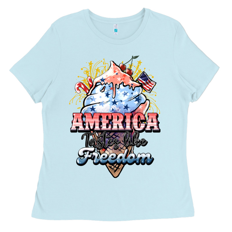 America Ice Cream Ladies Tee by HowdyJamesFarm | Teevron