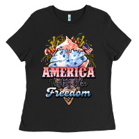 Black America ice cream Ladies Tee - HowdyJamesFarm
