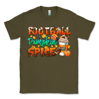 Army Green football pumpkin spice Classic Tee - CowGirlArtShop