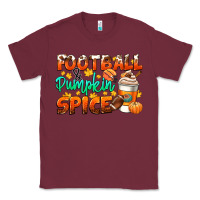Burgundy football pumpkin spice Classic Tee - CowGirlArtShop