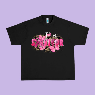 I' M Survivor Breast Cancer Urban Heavy Tee Designed By Fadigitalartstudio