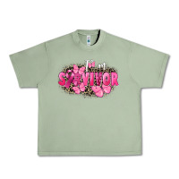 Oil Green I' m survivor Breast Cancer Urban Heavy Tee - FaDigitalArtStudio