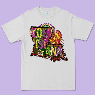 Louisiana Map Premium Tee Designed By Cowgirlartshop
