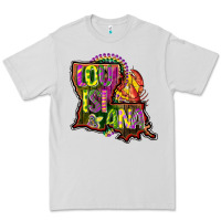 Dove Grey louisiana map Premium Tee - CowGirlArtShop
