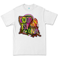 White louisiana map Premium Tee - CowGirlArtShop