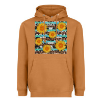 Meerkat sunflower western seamless revize Heavyweight Hoodie - AdoDesignShop