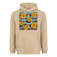 Mushroom sunflower western seamless revize Heavyweight Hoodie - AdoDesignShop