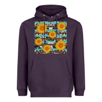 Plum sunflower western seamless revize Heavyweight Hoodie - AdoDesignShop
