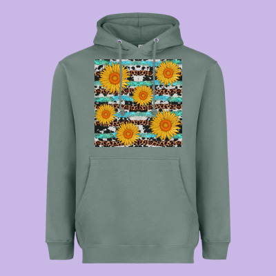 Sunflower Western Seamless Revize Heavyweight Hoodie Designed By Adodesignshop