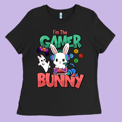 I'm The Game Bunny Easter Day Ladies Tee Designed By Howdyjamesfarm