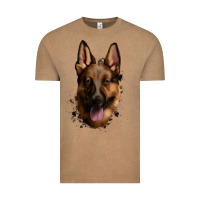 Vintage Coffee German Shepherd Vintage Tee - Jasminsmagicworld