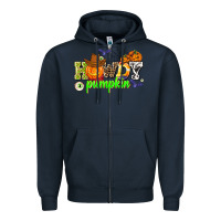 Navy howdy halloween pumpkins Zipper Hoodie - AdoDesignShop