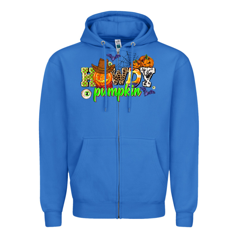 Howdy Halloween Pumpkins Zipper Hoodie by AdoDesignShop | Teevron