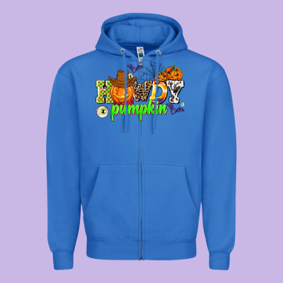 Howdy Halloween Pumpkins Zipper Hoodie Designed By Adodesignshop
