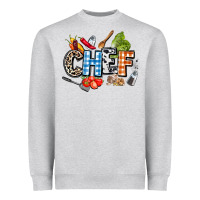 Heather Grey chef Heavyweight Sweatshirt - AdoDesignShop