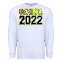 White senior softball Premium Sweatshirt - AdoDesignShop