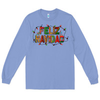 Colony Blue Feliz Navidad Long Sleeve Tee - BundleAndBundleShop