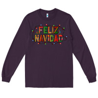 Plum Feliz Navidad Long Sleeve Tee - BundleAndBundleShop