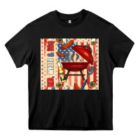 Black red white and bbq usa flag Heavy Core Tee - TumblerDesignByShophia