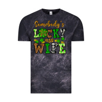 Cloud Black St. Patrick's Somebody’s lucky ass wife Vintage Tee - OliviaCreatesArt