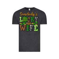 Vintage Black St. Patrick's Somebody’s lucky ass wife Vintage Tee - OliviaCreatesArt