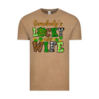 Vintage Coffee St. Patrick's Somebody’s lucky ass wife Vintage Tee - OliviaCreatesArt