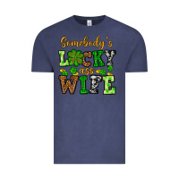 Vintage Denim St. Patrick's Somebody’s lucky ass wife Vintage Tee - OliviaCreatesArt