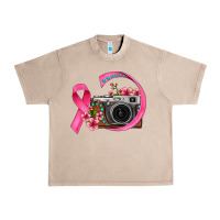 French Oak floral cancer ribbon vintage camera Urban Heavy Tee - FaDigitalArtStudio