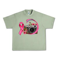 Oil Green floral cancer ribbon vintage camera Urban Heavy Tee - FaDigitalArtStudio