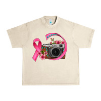 Sandshell floral cancer ribbon vintage camera Urban Heavy Tee - FaDigitalArtStudio