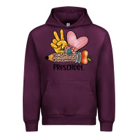 Mauve Wine peace love preschool Urban Hoodie - JahusDesignShop