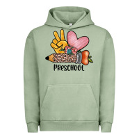 Pigment Oil Green peace love preschool Urban Hoodie - JahusDesignShop