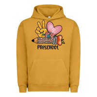 Pigment Peanut Butter peace love preschool Urban Hoodie - JahusDesignShop
