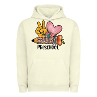 Pigment Pistachio peace love preschool Urban Hoodie - JahusDesignShop