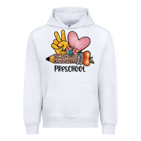 White peace love preschool Urban Hoodie - JahusDesignShop