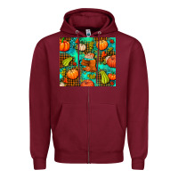 Burgundy pumpkin spice and pumpkin Zipper Hoodie - AdoDesignShop