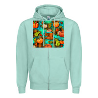 Seafoam pumpkin spice and pumpkin Zipper Hoodie - AdoDesignShop