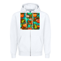 White pumpkin spice and pumpkin Zipper Hoodie - AdoDesignShop