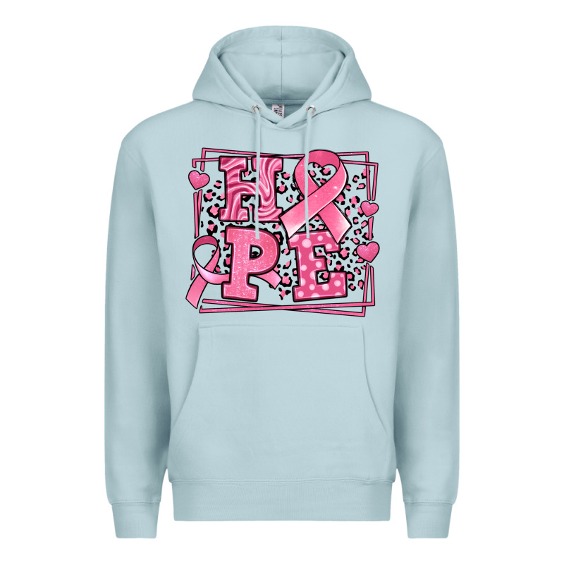 Hope Breast Cancer Awareness Ribbon Premium Hoodie by LillyAllenDesigns | Teevron