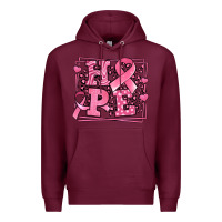 Burgundy hope breast cancer awareness ribbon Premium Hoodie - LillyAllenDesigns