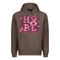 Coffee hope breast cancer awareness ribbon Premium Hoodie - LillyAllenDesigns