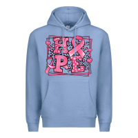 Colony Blue hope breast cancer awareness ribbon Premium Hoodie - LillyAllenDesigns