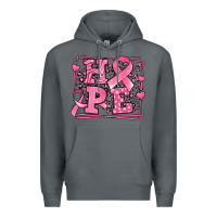 Rock hope breast cancer awareness ribbon Premium Hoodie - LillyAllenDesigns