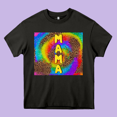 Mama Tie Dye Heavy Core Tee Designed By Tumblerdesignbyshophia
