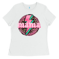 White Mama leopard background Mother's Day Ladies Tee - CowGirlArtShop