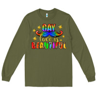 Army Green Gay Love Is Beautiful Pride Lgbtq Long Sleeve Tee - BundleAndBundleShop