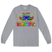 Heather Grey Gay Love Is Beautiful Pride Lgbtq Long Sleeve Tee - BundleAndBundleShop