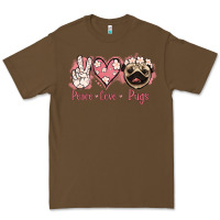 Cacao Peace Love Pugs Premium Tee - Jasminsmagicworld