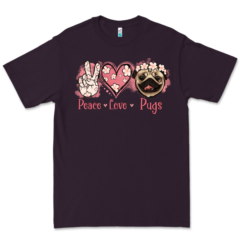 Peace Love Pugs Premium Tee by Jasminsmagicworld | Teevron